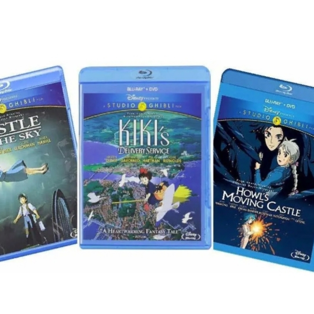 Studio Ghibli Blu-ray + DVD Movie Collection Set of 3